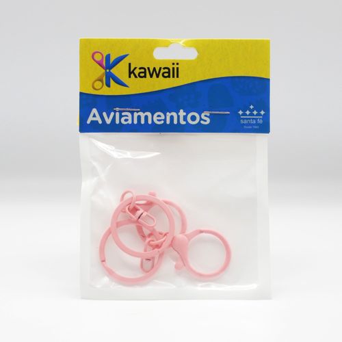 Chaveiro Kawaii Rosa 2 peças 30x60mm