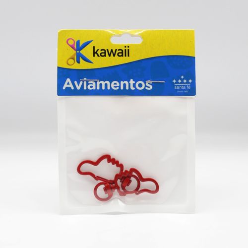 Chaveiro Kawaii Joinha Vermelho 2 peças 22x35mm