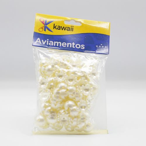 Conta Kawaii Espaçadora Pétalas de Flor Pérola - 50g