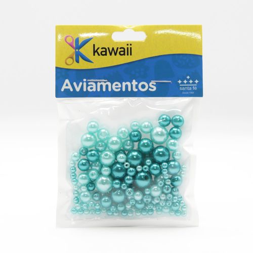Pérola Mix Kawaii Verde e  Verde Candy 3, 5, 6 e 8mm