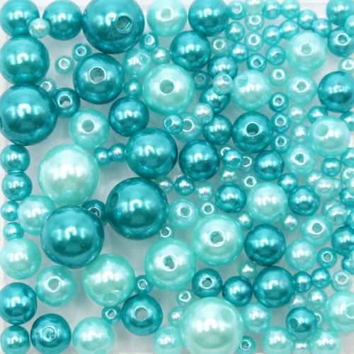 Pérola Mix Kawaii Verde e  Verde Candy 3, 5, 6 e 8mm