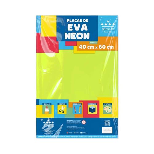EVA Neon Santa Fé amarelo 40x60 cm - 1 folha