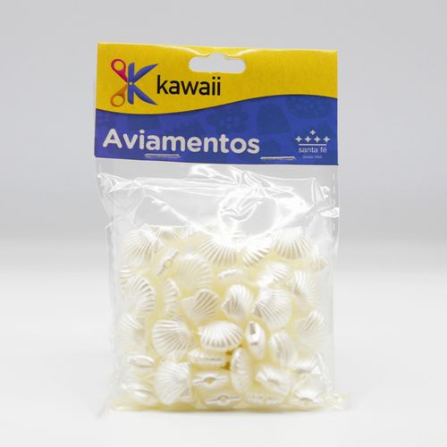 Concha Passante Perolada Kawaii Branco - 50g