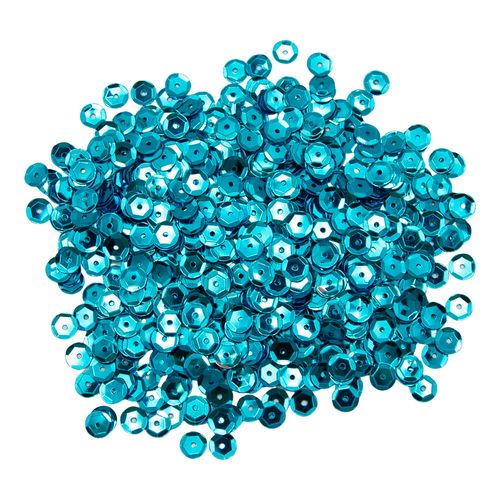 Lantejoula Acrílica Kawaii Azul Turquesa - 20g