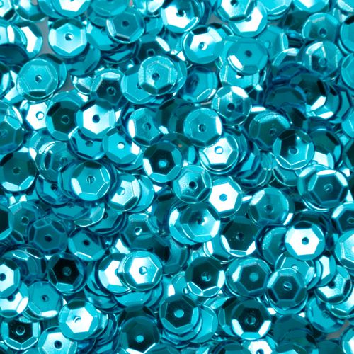 Lantejoula Acrílica Kawaii Azul Turquesa - 20g