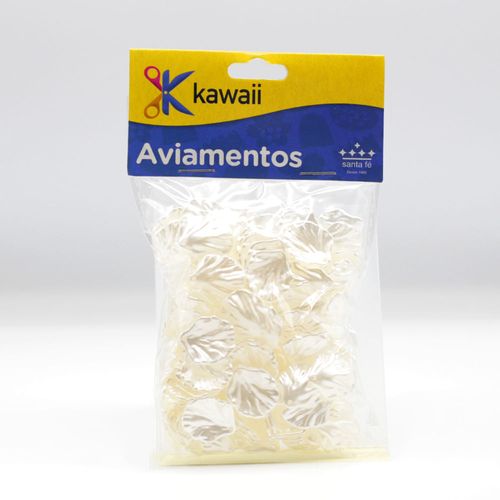 Contas Acrilicas Pérola Em Formato de Concha 1,5 cm 50g