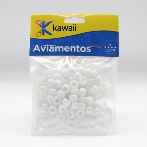 Pérola Kawaii Furo Gande  Branco 8mm - 20g