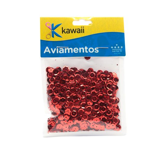 Lantejoula Acrílica Kawaii Vermelho - 20g