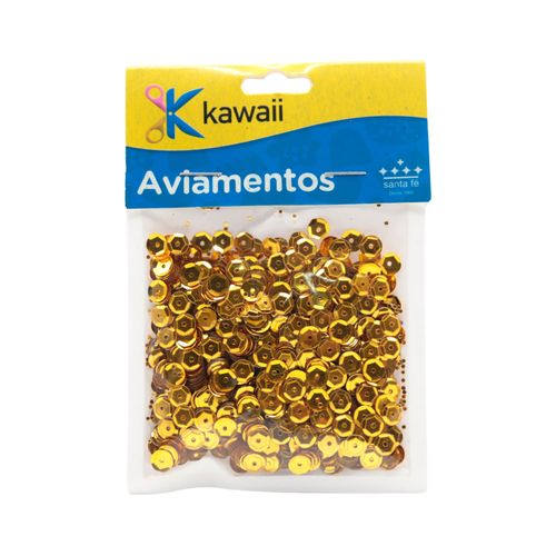 Lantejoula Acrílica Kawaii Ouro - 20g