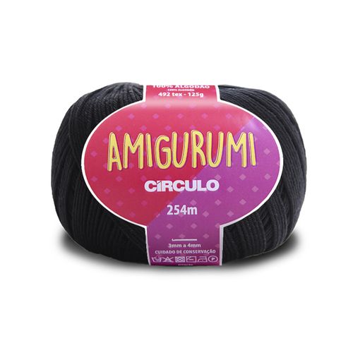 Fio Amigurumi Circulo Preto 8990  - 254m