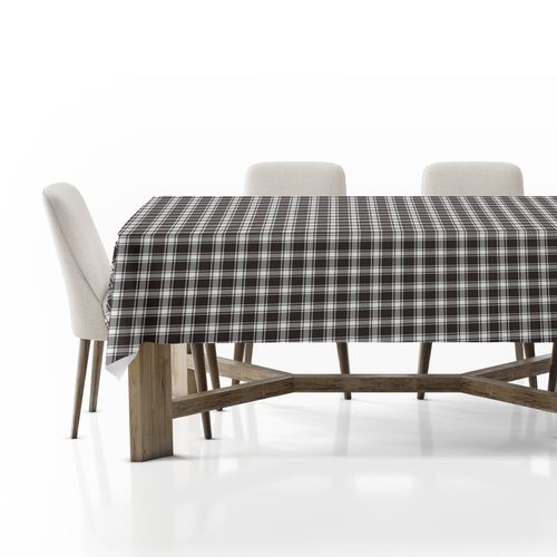 Toalha de Mesa PVC Térmico com TNT Santa Fé Xadrez Preto - 1x1,40m