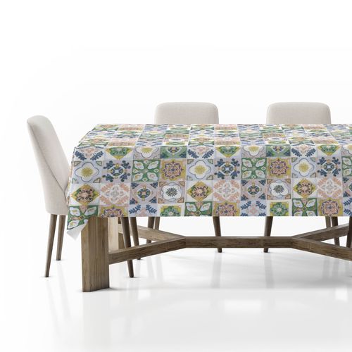 Toalha de Mesa PVC Térmico com TNT Santa Fé Azulejo Clássico - 1x1,40m