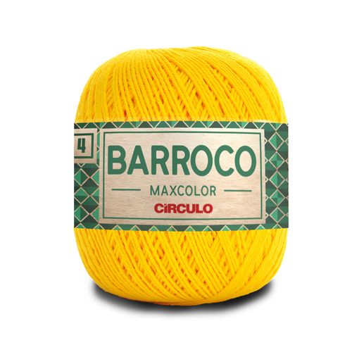 Barbante Barroco Maxcolor 4 Circulo Amarelo Canário 1289  - 226m