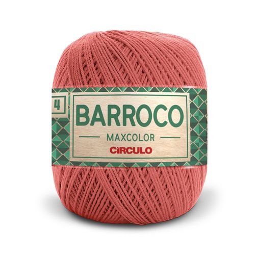 Barbante Barroco Maxcolor 4 Circulo Coral Vivo 4004  - 226m