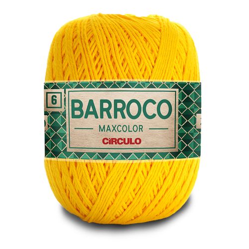 Barbante Barroco Maxcolor 6 Círculo Amarelo Canario 1289 - 452m