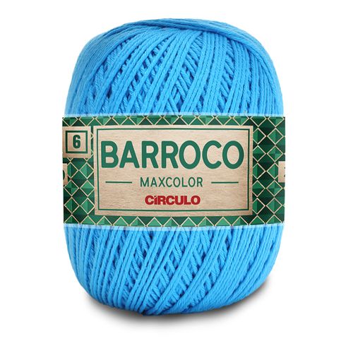 Barbante Barroco Maxcolor 6 Círculo Azul Turquesa 2194 - 452m