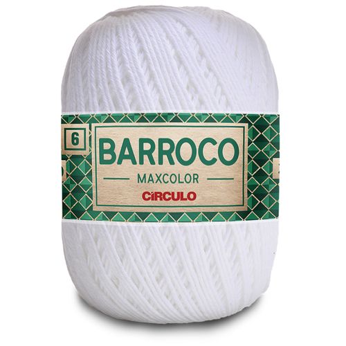 Barbante Barroco Maxcolor 6 Círculo Branco 8001 - 452m