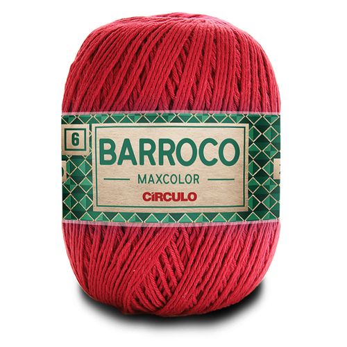 Barbante Barroco Maxcolor 6 Círculo Vermelho Circulo 3402 - 452m
