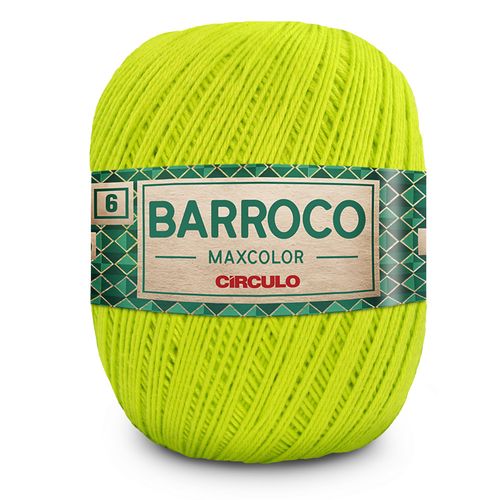 Barbante Barroco Maxcolor Círculo 6 Verde Limão 5583 - 452m