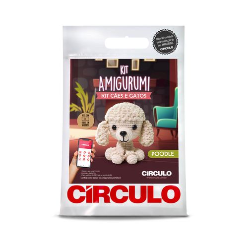 Kit Amigurumi Círculo Cães e Gatos Poodle 3