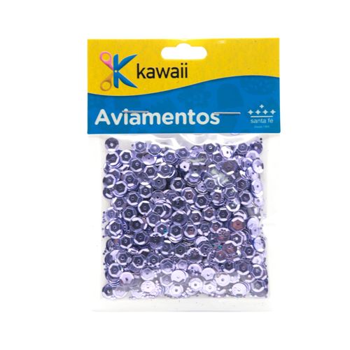 Lantejoula Acrílica Kawaii Roxo - 20g