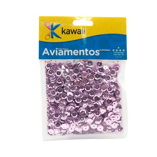 Lantejoula Acrílica Kawaii Rosa Claro - 20g