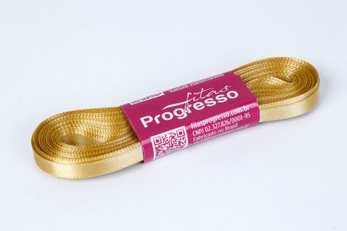 Fita Cetim Progresso CF0001 7mm Ouro 228 - 10m