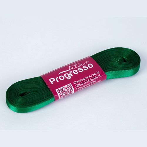 Fita Cetim Progresso CF0001 7mm Verde Bandeira 217 - 10m