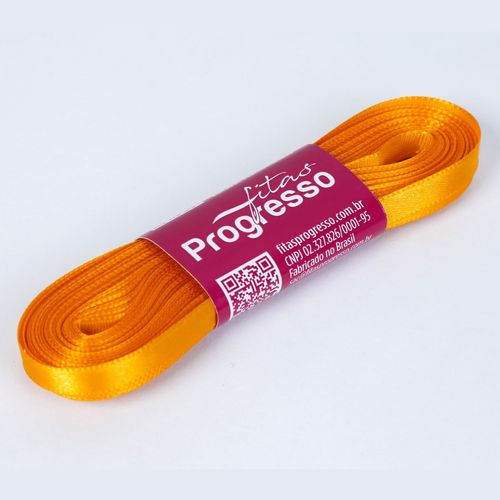 Fita Cetim Progresso CF0001 7mm Laranja 066 - 10m