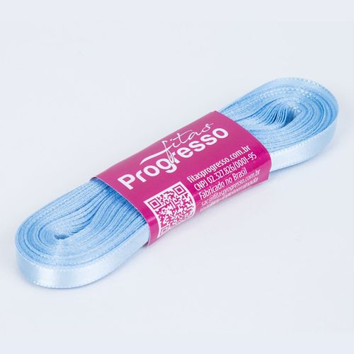 Fita Cetim Progresso CF0001 7mm Azul Bebê 212 - 10m