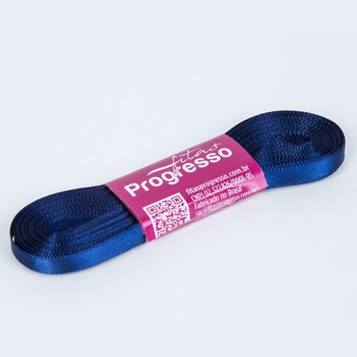 Fita Cetim Progresso CF0001 7mm Azul Marinho 215 - 10m