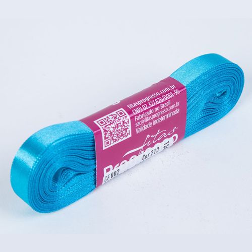 Fita Cetim Progresso CF0002 10mm Azul Turquesa 213 - 10m