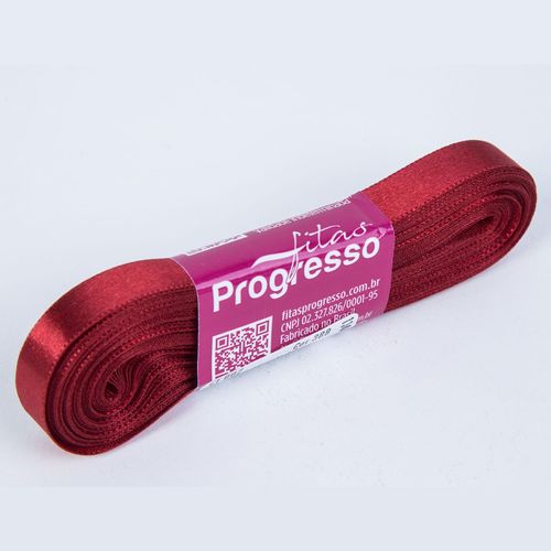Fita Cetim Progresso CF0002 10mm Vinho 389 - 10m
