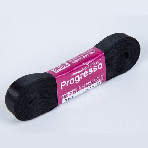 Fita Cetim Progresso CF0002 10mm Preto 219 - 10m