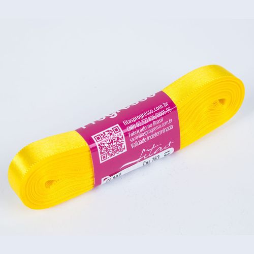 Fita Cetim Progresso CF0002 10mm Amarelo Gema 763