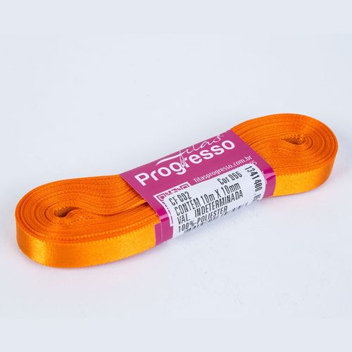 Fita Cetim Progresso CF0002 10mm Laranja 066 - 10m