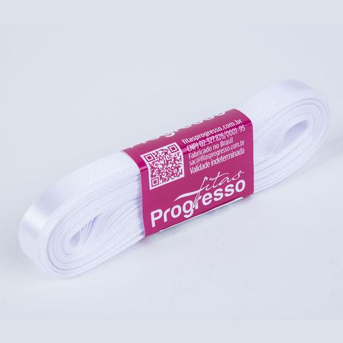 Fita Cetim Progresso CF0002 10mm Branco 201 - 10m