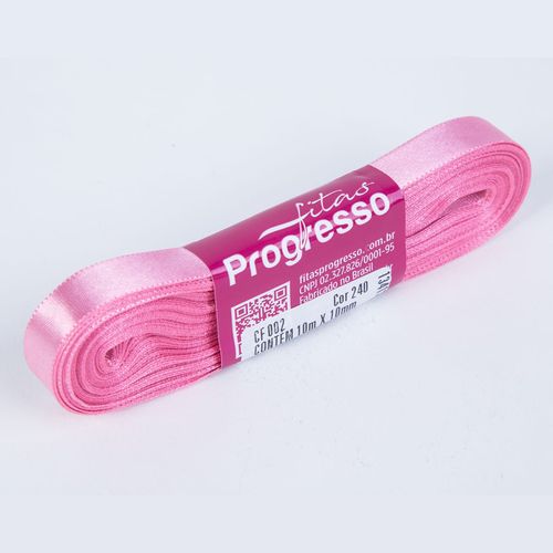 Fita Cetim Progresso CF0002 10mm Rosa Escuro 240 - 10m