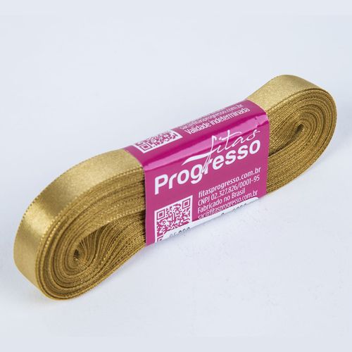 Fita Cetim Progresso CF0002 10mm Dourado 1353 - 10m