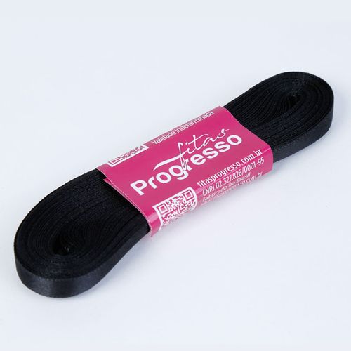 Fita Cetim Progresso CF0001 7mm Preto 219 - 10m