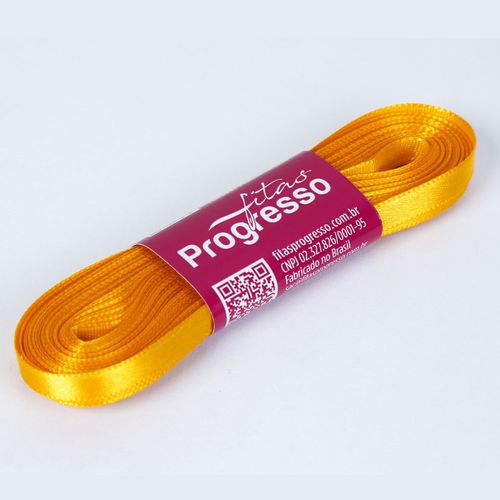 Fita Cetim Progresso CF0001 7mm Amarelo Ouro 038 - 10m