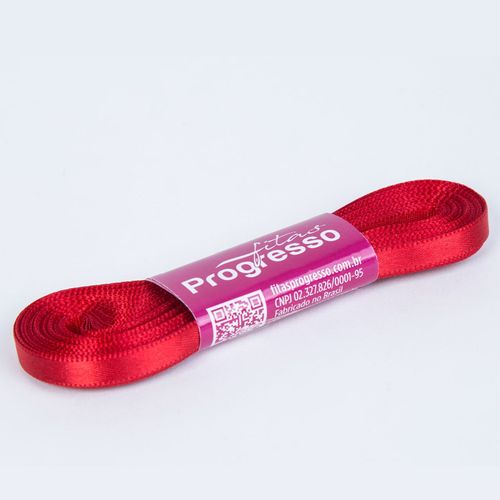 Fita Cetim Progresso CF0001 7mm Vermelho 209 - 10m