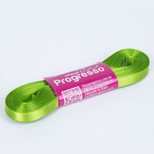 Fita Cetim Progresso CF0001 7mm Verde Folha 677 - 10m