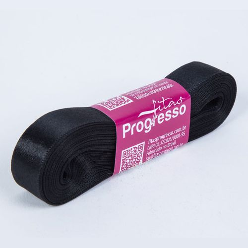 Fita Cetim Progresso CF0003 15mm Preto 219 - 10m