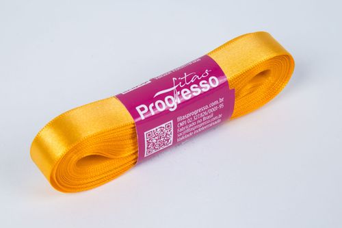 Fita Cetim Progresso CF0003 15mm Amarelo Ouro 038 - 10m