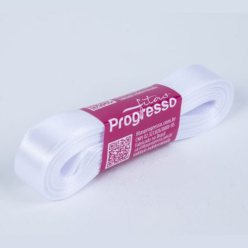 Fita Cetim Progresso CF0003 15mm Branco 201 - 10m