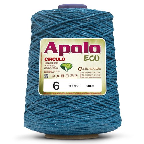 Barbante Apolo Eco 4 Círculo Turquesa 2194 - 610m