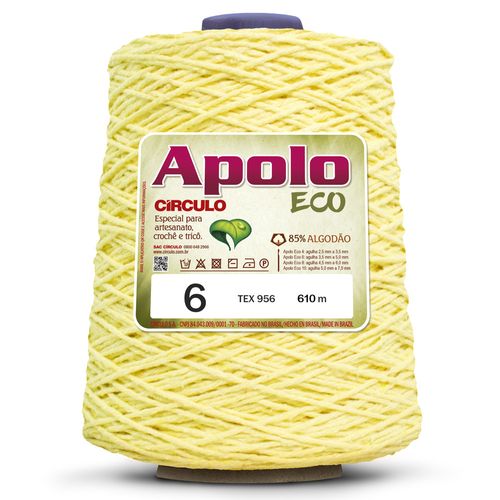 Barbante Apolo Eco 4 Círculo Amarelo Bebê 1074 - 610m