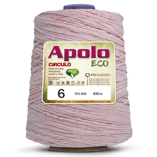 Barbante Apolo Eco 4/6 Círculo Rosa Bebê 3526 - 610m