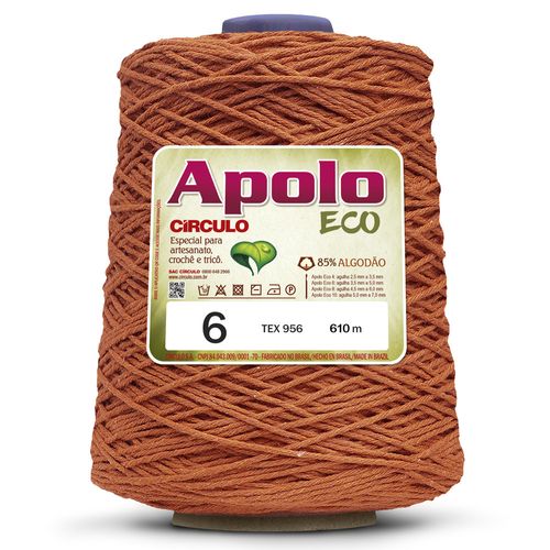 Barbante Apolo Eco 4/6 Círculo Tangerina 4445 - 610m